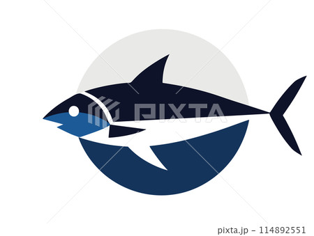 スタイリッシュなマグロのイラスト 114892551