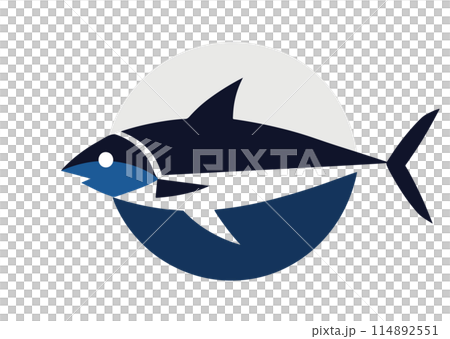 スタイリッシュなマグロのイラスト 114892551