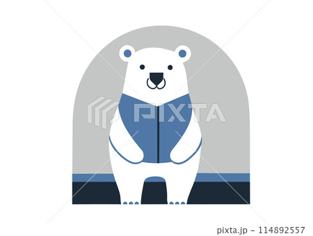 かわいい白熊のイラスト かわいい白熊のイラスト 114892557