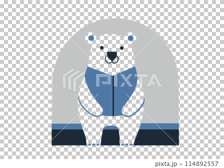 かわいい白熊のイラスト かわいい白熊のイラスト 114892557