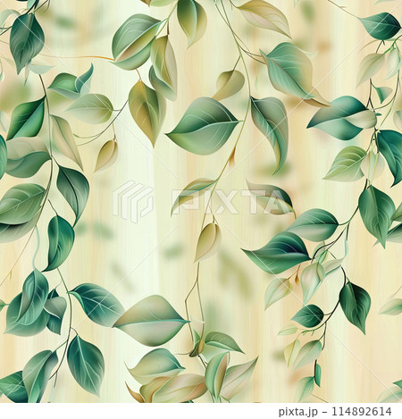 Verdant Foliage Background Painting a Picture of Abundant Growth 114892614
