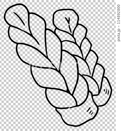 Twisted bread line drawing Twisted bread line drawing 114892800