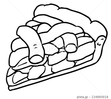 アップルパイ線画 アップルパイ線画 114893018