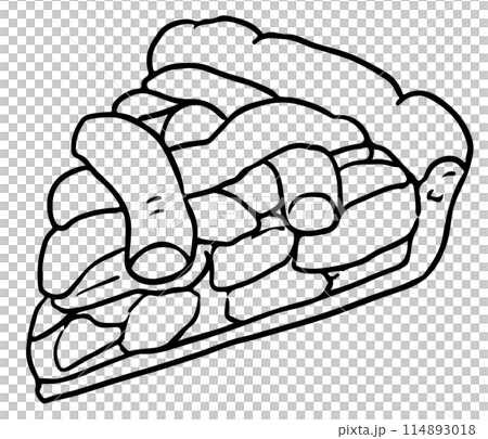 アップルパイ線画 アップルパイ線画 114893018