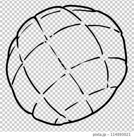 哈密瓜麵包線描 114893021