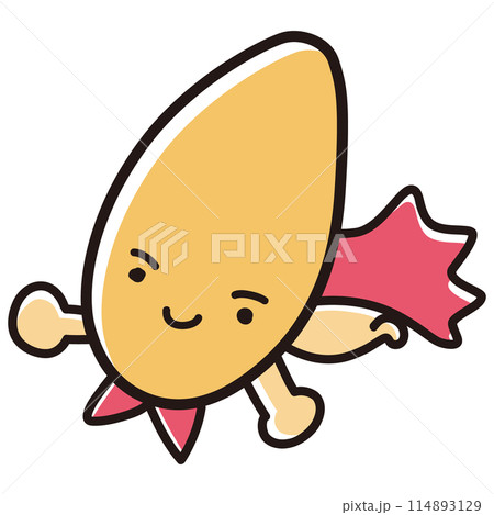 麦のヒーローキャラクターのイラスト 114893129