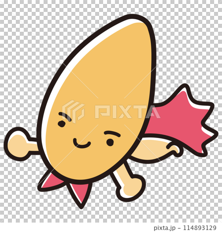 麦のヒーローキャラクターのイラスト 114893129