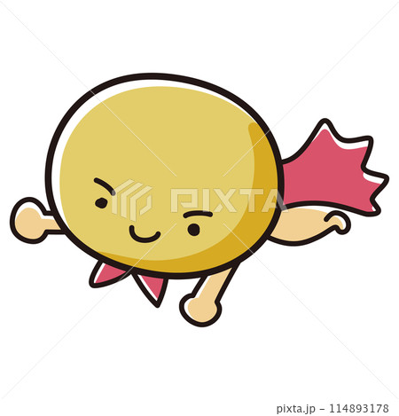 あわ(穀物)のヒーローキャラクターのイラスト あわ(穀物)のヒーローキャラクターのイラスト 114893178