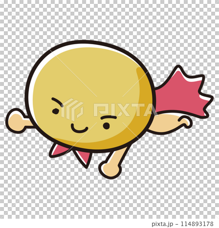 あわ(穀物)のヒーローキャラクターのイラスト あわ(穀物)のヒーローキャラクターのイラスト 114893178