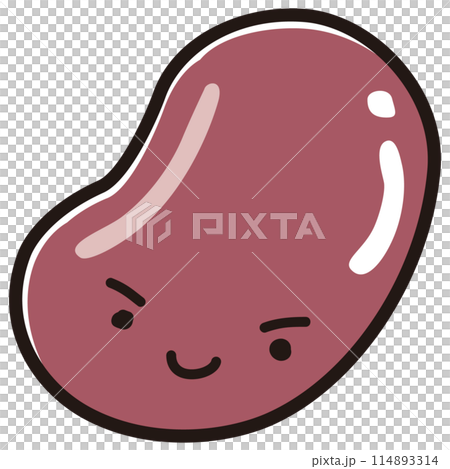 小豆のキャラクターのイラスト 114893314