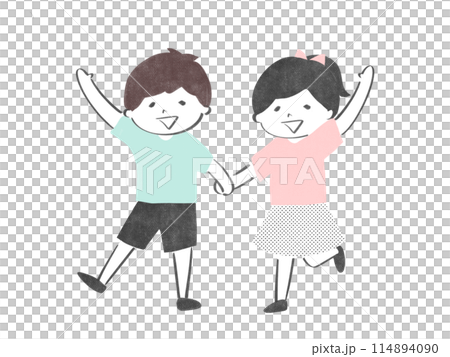 楽しそうに遊ぶ子ども達 楽しそうに遊ぶ子ども達 114894090