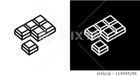 シンプルなカレールウのラインアイコン 114894296