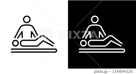 シンプルな看病のラインアイコン 114894328