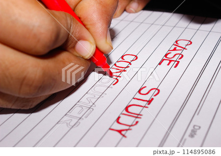 college student doing homework at home 114895086