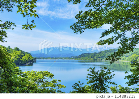 釜房湖と蔵王連峰 釜房湖と蔵王連峰 114895215