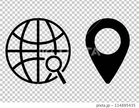 Search Map Pin Icon Search Map Pin Icon 114895435