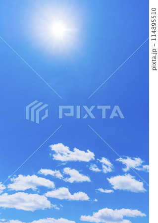 青空と白い雲 青空と白い雲 114895510
