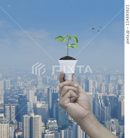 Green ecology and saving energy concept 114895621