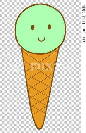 冰淇淋插畫（小嘴） 114896639