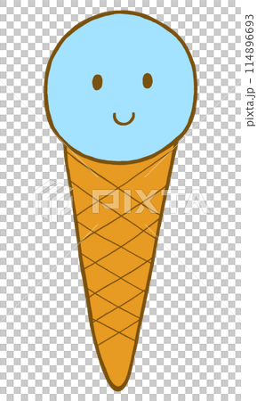 Ice cream illustration (small mouth) 114896693