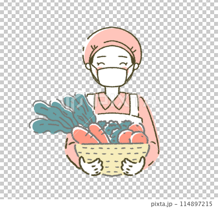Dietitian, school lunch maker, illustration 114897215