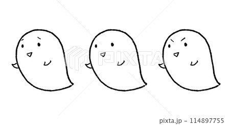 笑ったりキリッとしたりちょっと困ってるゴーストくん 114897755