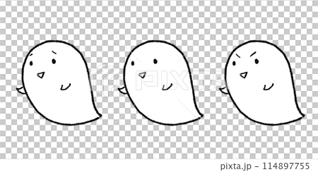 笑ったりキリッとしたりちょっと困ってるゴーストくん 114897755