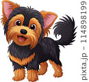 Cartoon happy yorkshire terrier dog 114898199