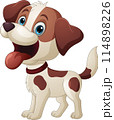 Cartoon cute little baby dog 114898226