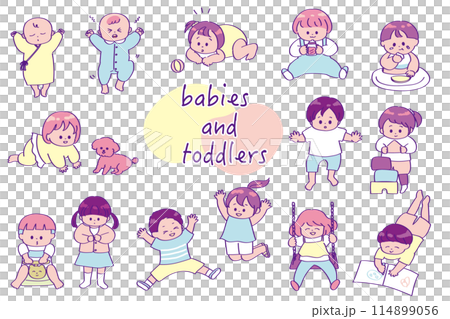 嬰兒及幼兒手繪插圖集 114899056