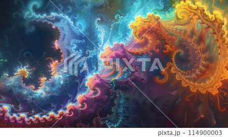 Abstract Fractals: Dazzling, infinite patterns...のイラスト素材 [114900003 ...