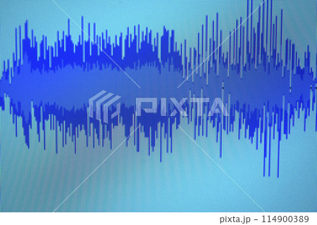 Voiceover studio audio sound wave 114900389