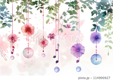 アサガオの可愛い風鈴-2 アサガオの可愛い風鈴-2 114900927