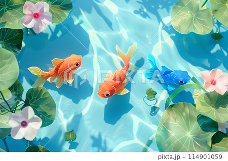 すずしそうな金魚たち-2 114901059