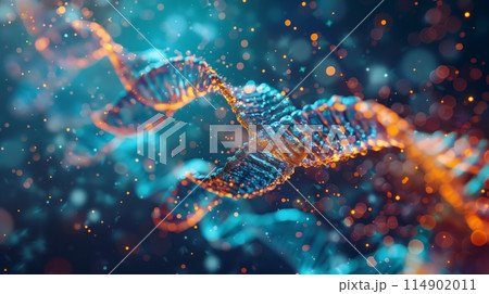 CRISPR Tech: A digital look at DNA editing, showcasing its gene-editing prowess. 114902011