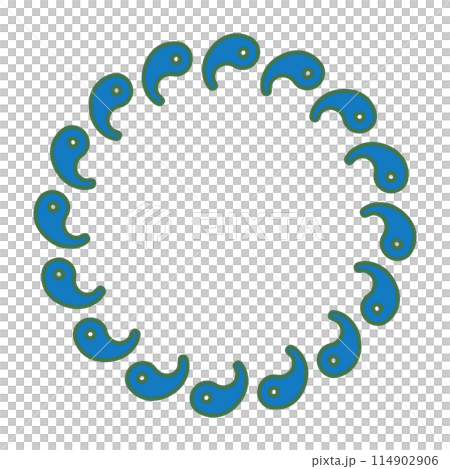 Illustration of a circular frame of magatama Illustration of a circular frame of magatama 114902906