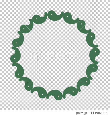 勾玉の円形フレームのイラスト 勾玉の円形フレームのイラスト 114902907