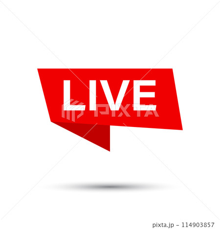 Live stream button icon in flat style. Webinar vector illustration on isolated background. Streaming sign business concept. Live stream button icon in flat style. Webinar vector illustration on isolated background. Streaming sign business concept. 114903857