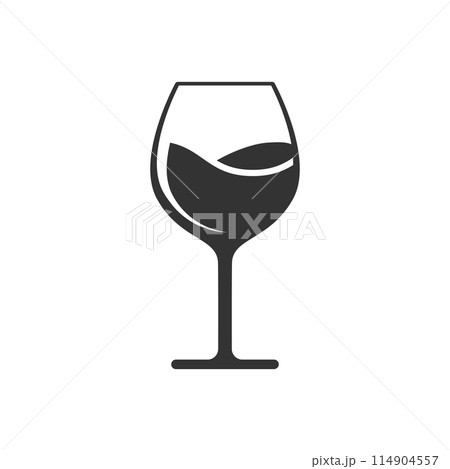 Wine glass icon in flat style. Flask vector illustration on isolated background. Champagne wineglass sign business concept. Wine glass icon in flat style. Flask vector illustration on isolated background. Champagne wineglass sign business concept. 114904557