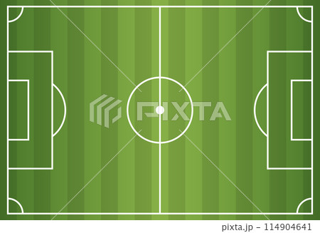 Soccer field in flat style. Football stadium vector illustration on isolated background. Sport plan sign business concept. 114904641