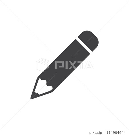Pencil icon in flat style. Office supplies vector illustration on isolated background. Writing sign business concept. Pencil icon in flat style. Office supplies vector illustration on isolated background. Writing sign business concept. 114904644