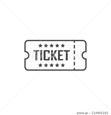 Ticket icon in flat style. Coupon vector illustration on isolated background. Voucher sign business concept. 114905283