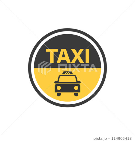 Taxi service icon in flat style. Cab vector illustration on isolated background. Delivery company sign business concept. Taxi service icon in flat style. Cab vector illustration on isolated background. Delivery company sign business concept. 114905418