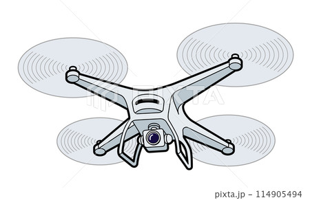 飛行するドローン 飛行するドローン 114905494