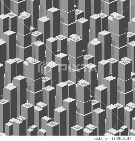 3d illustration map of the grey city on white design street town 114906147