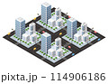 Isometric urban megalopolis top view of the city infrastructure town, 114906186