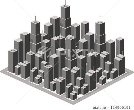 Isometric urban megalopolis top view of the city infrastructure town, Isometric urban megalopolis top view of the city infrastructure town, 114906191