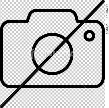 撮影禁止を表すカメラのアイコン 114906213
