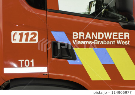Flemish Brabant fire truck in Belgium 114906977