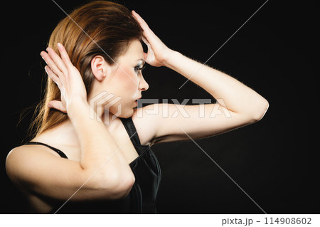 Subculture beauty punk girl portrait Subculture beauty punk girl portrait 114908602
